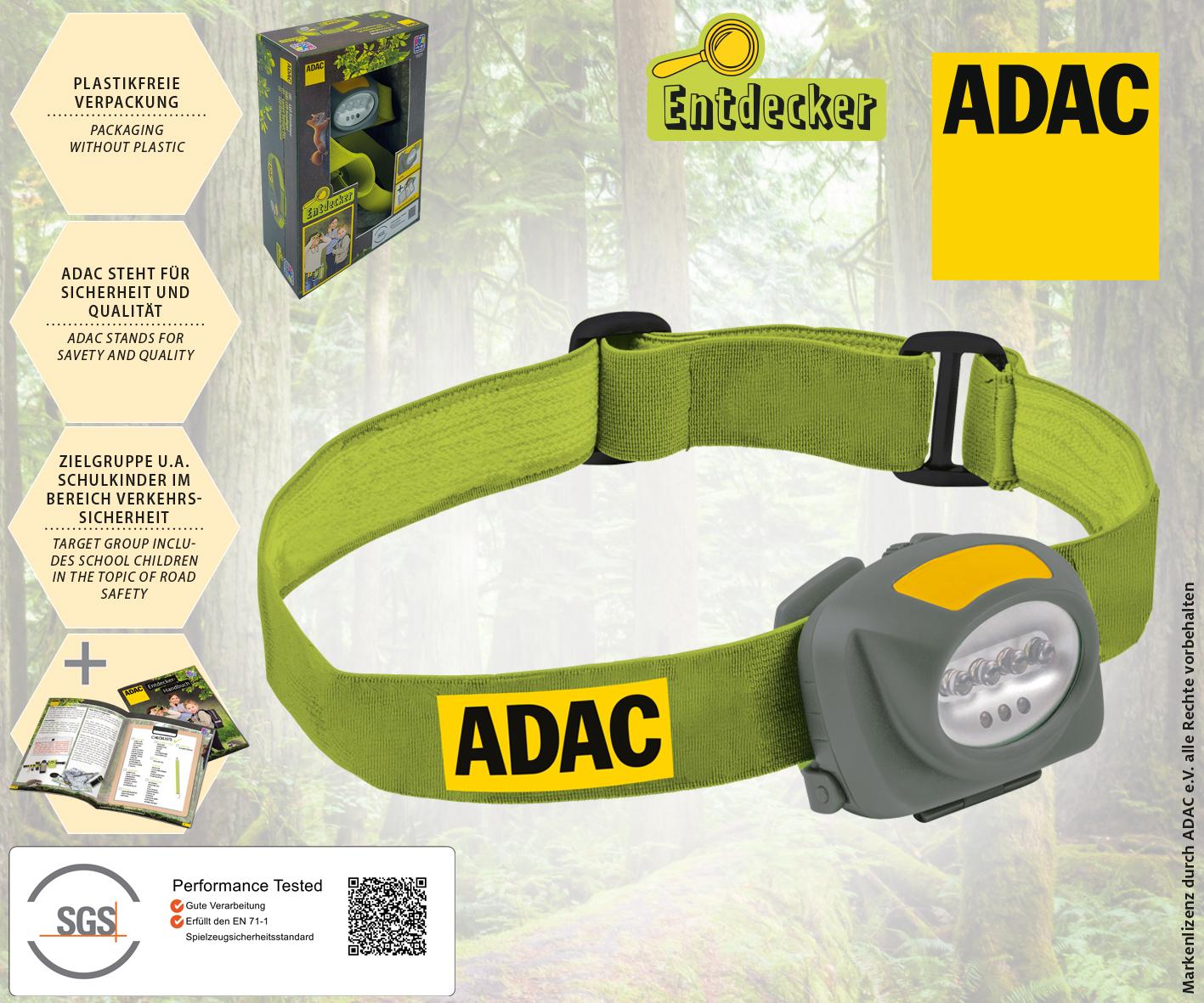 Happy People - ADAC Entdecker - 19515 LED Stirnlampe mit 7 LED