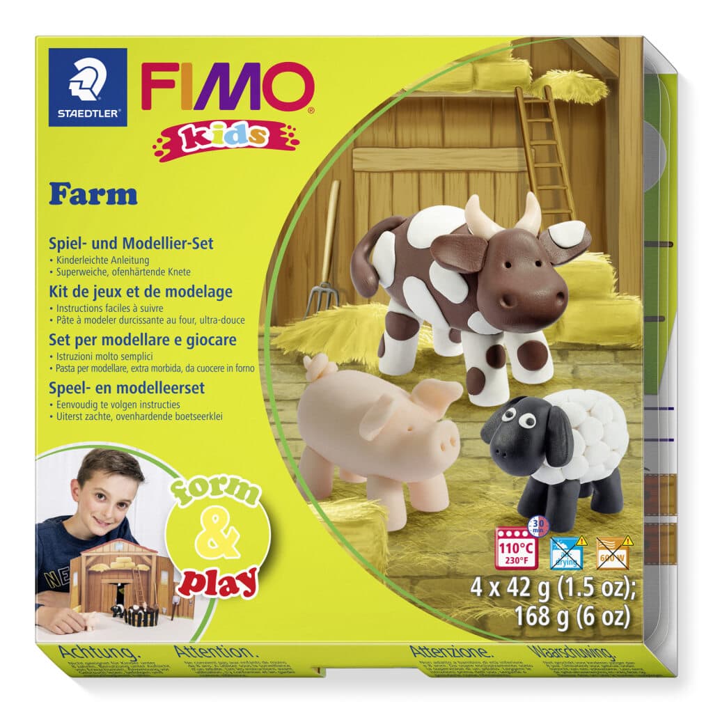 FIMO kids ofenhärtende Modelliermasse  Form & Play Set   Spielthema: "Farm"
