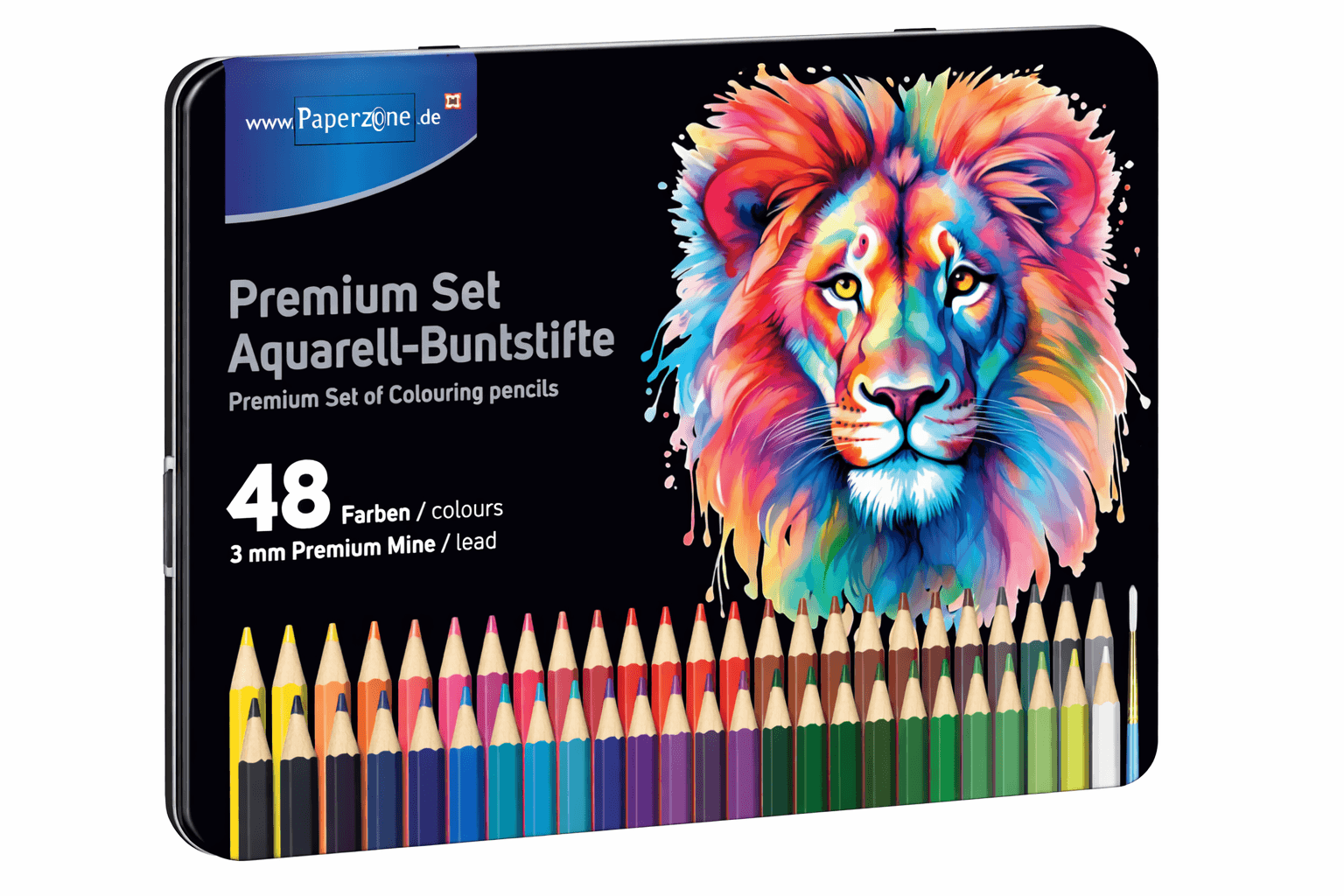 PAPERZONE Profi-Buntstifte im 48er Metalletui