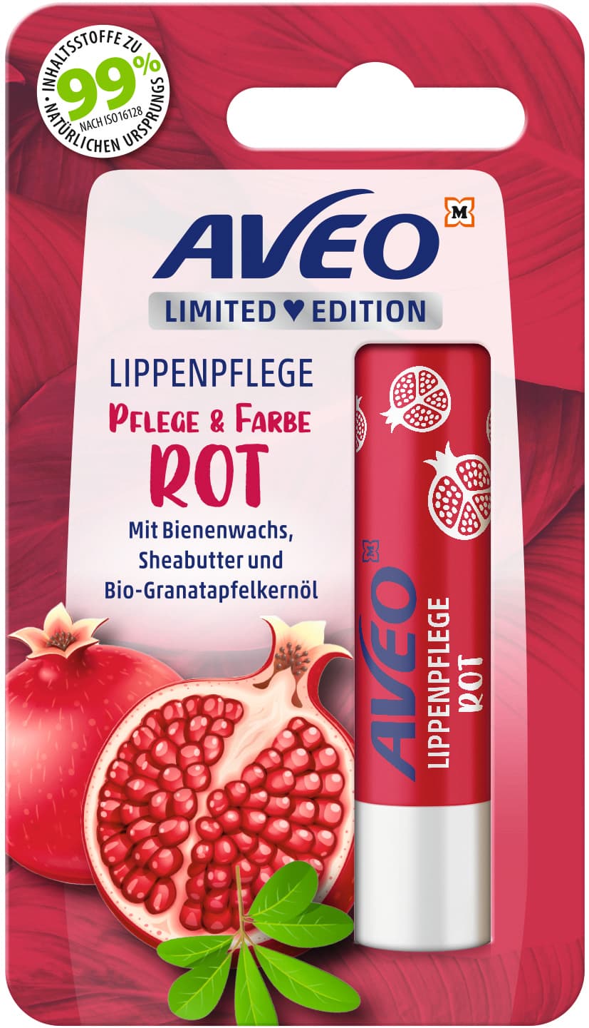 AVEO Lippenpflege Pflege & Farbe Rot