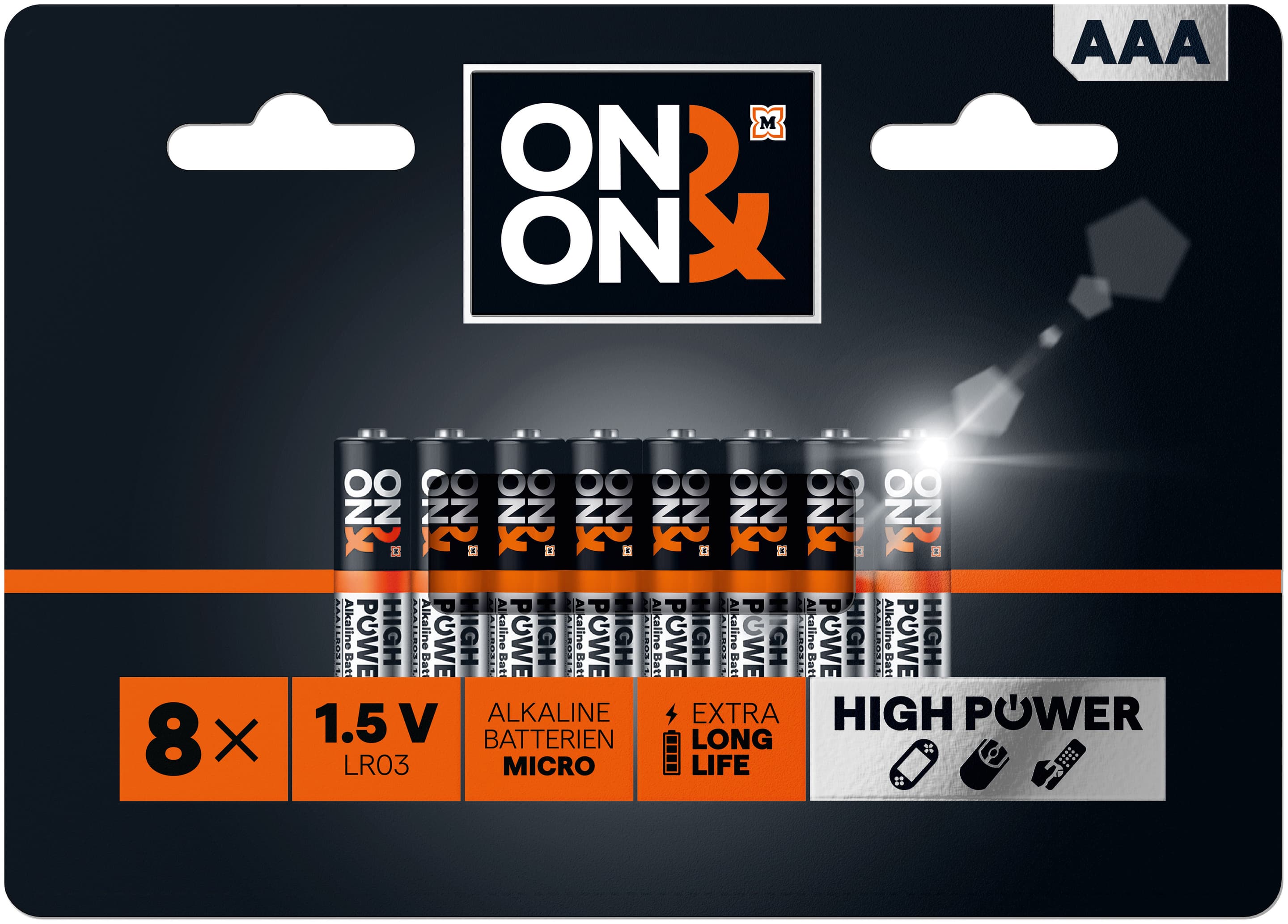 ON&ON Batterien Micro AAA LR03 1,5V