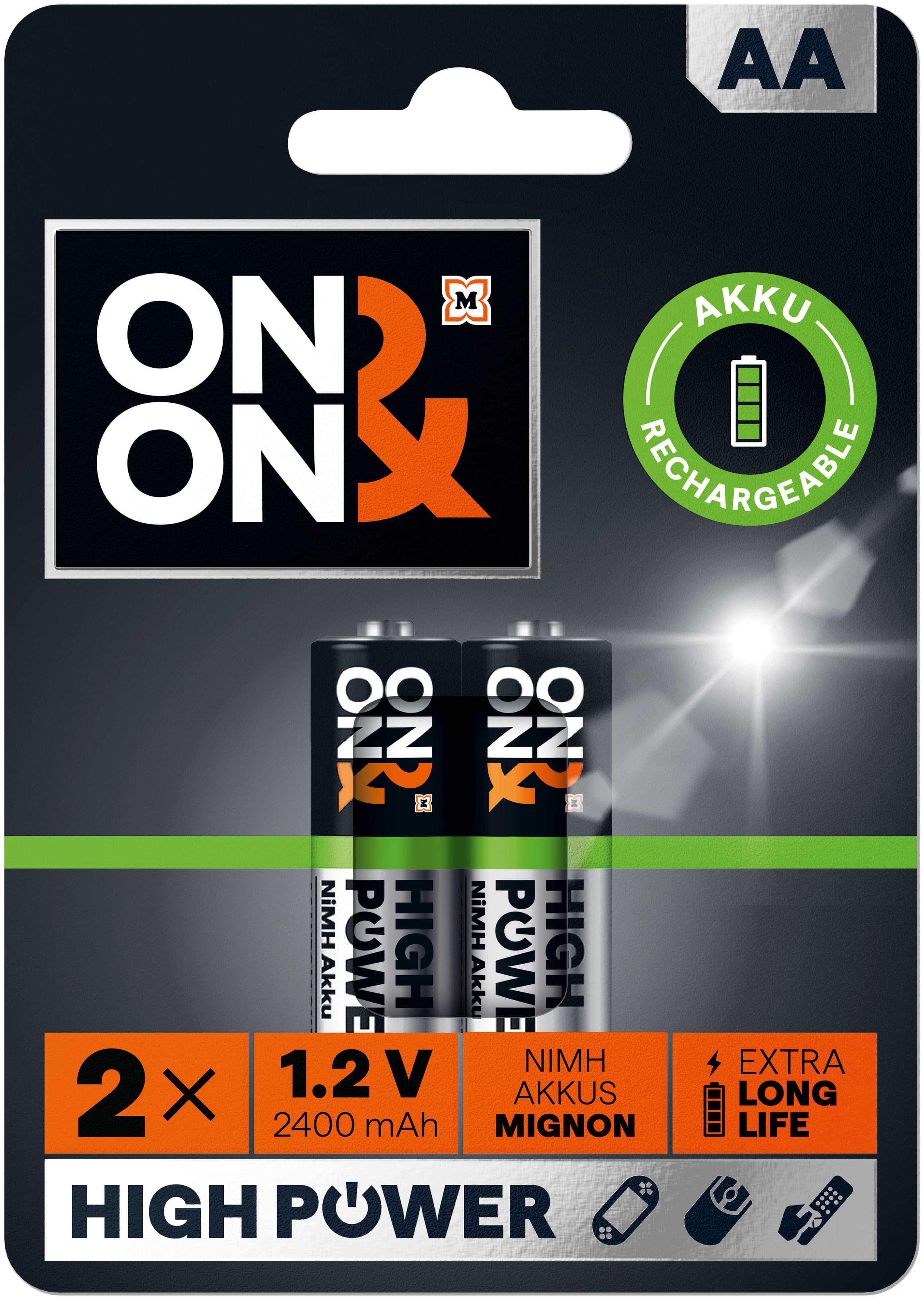 ON&ON Batterien Micro AA 2300 MAH HR6