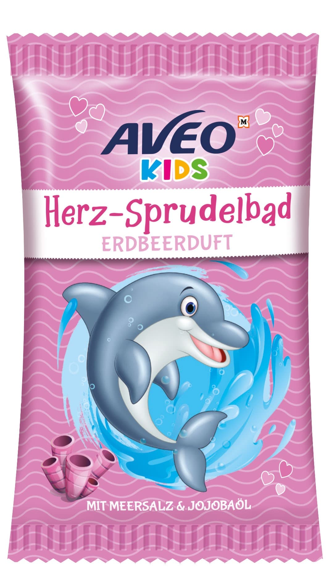 AVEO Kids Herz-Sprudelbad Erdbeerduft