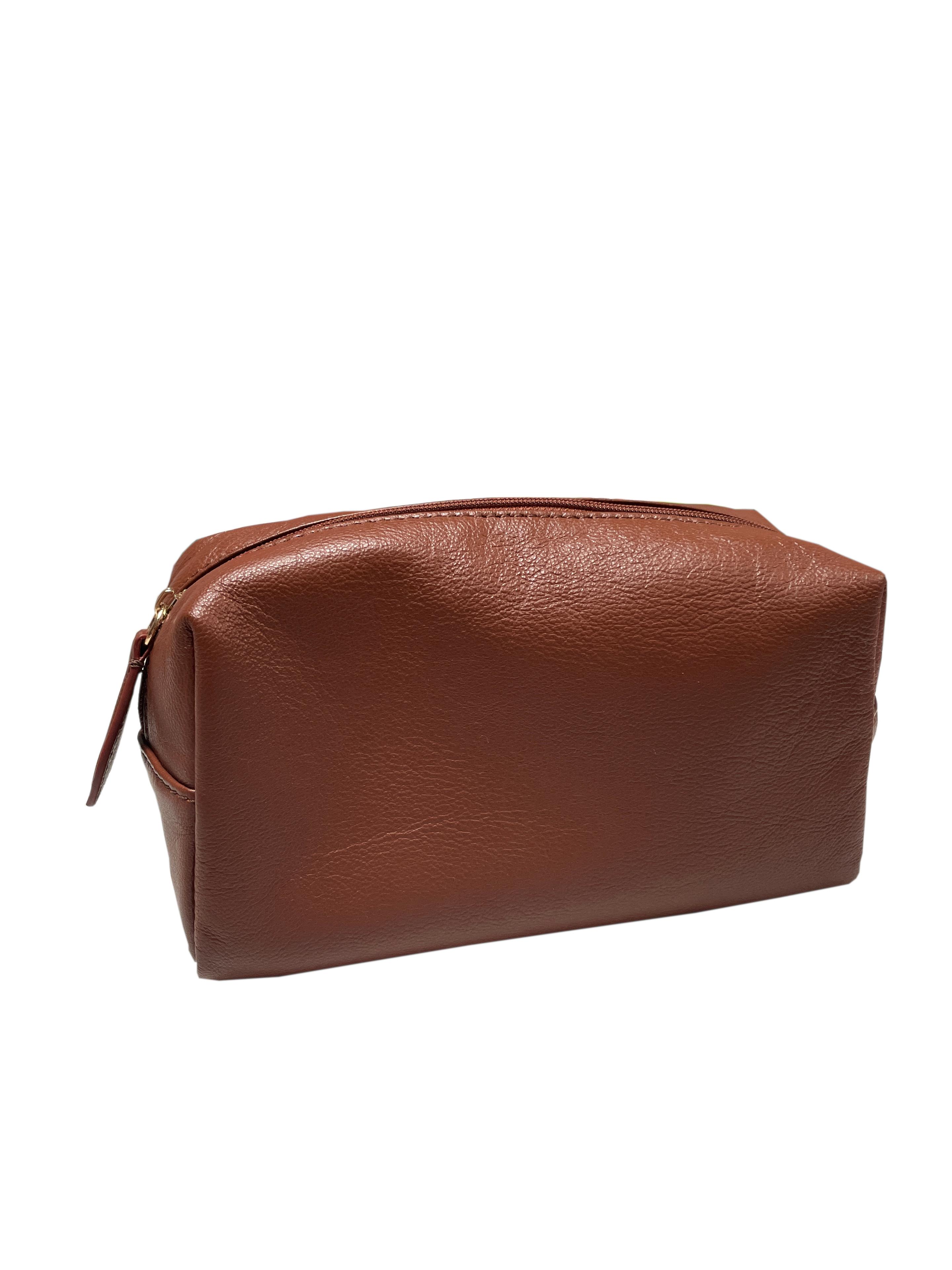 Kosmetiktasche Echtleder 17,5x9,5x7cm