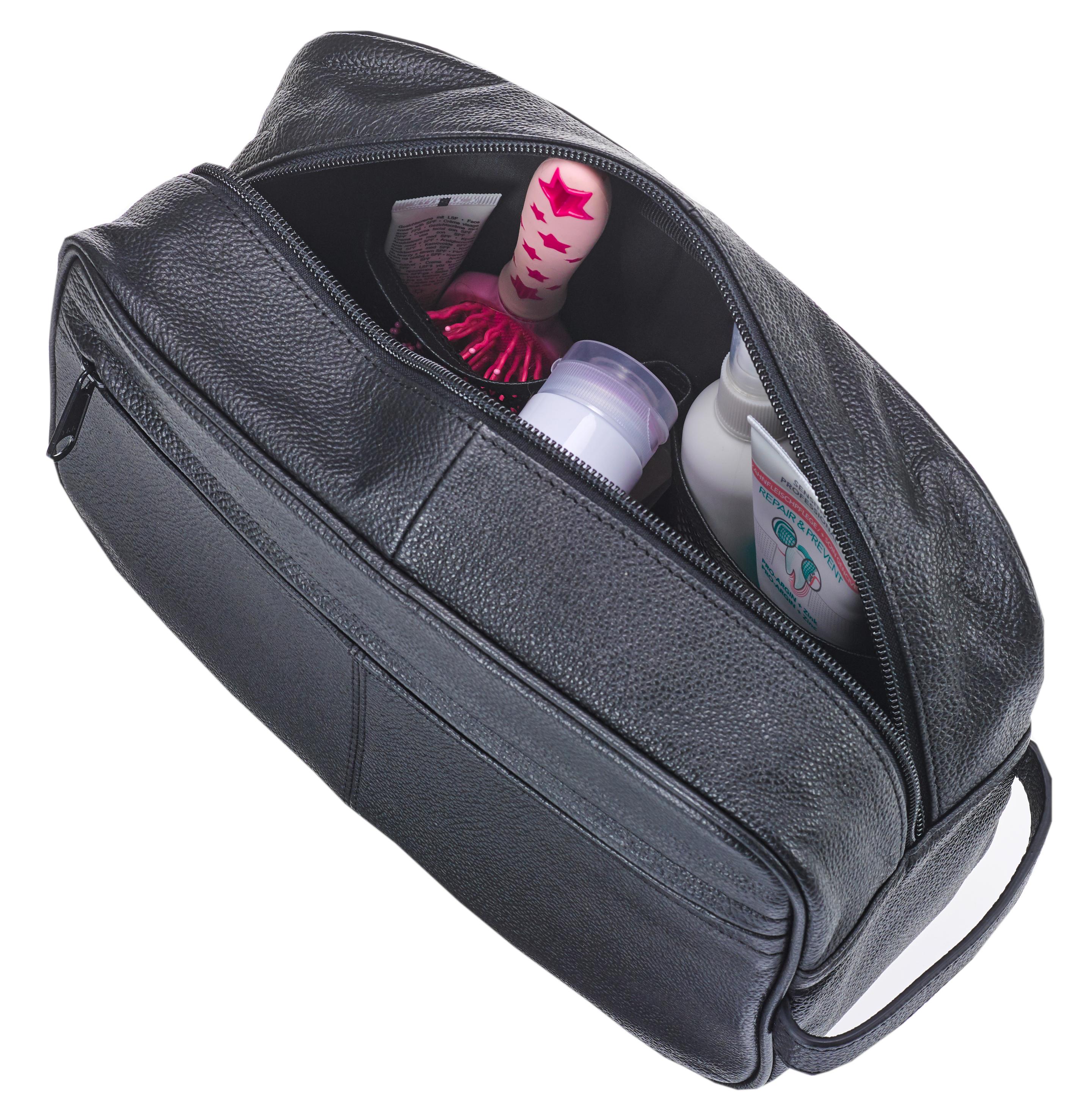 Produktbild Kulturtasche Echtleder 26x15x10cm 3 von 3