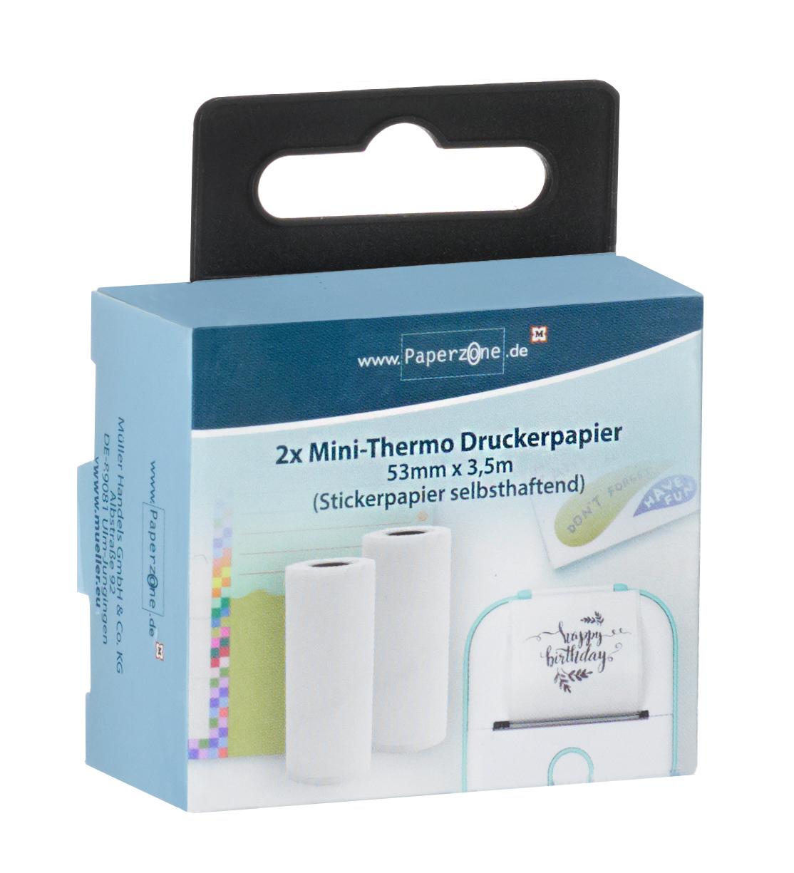 Mini-Thermo Druckerpapier 53mm x 3,5m