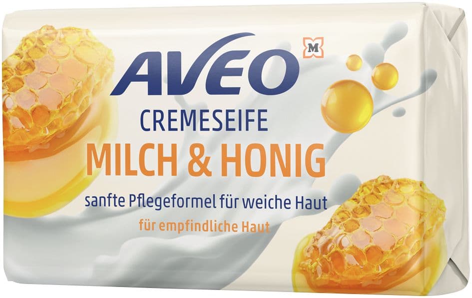AVEO Stückseife Milch & Honig
