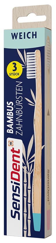 SensiDent Zahnbürste Bambus Weich 3 Stk. 