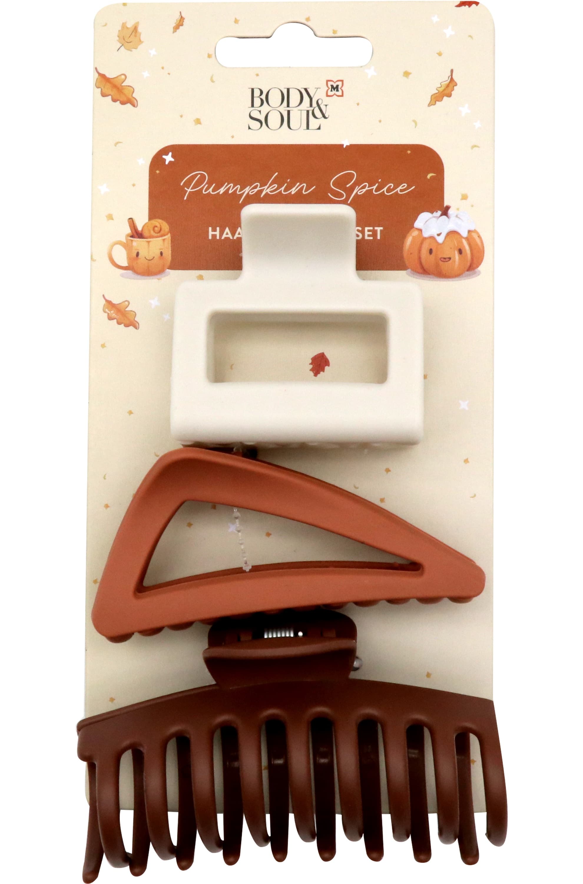 BODY&SOUL Pumpkin Spice Haarklammer 3er Pack 