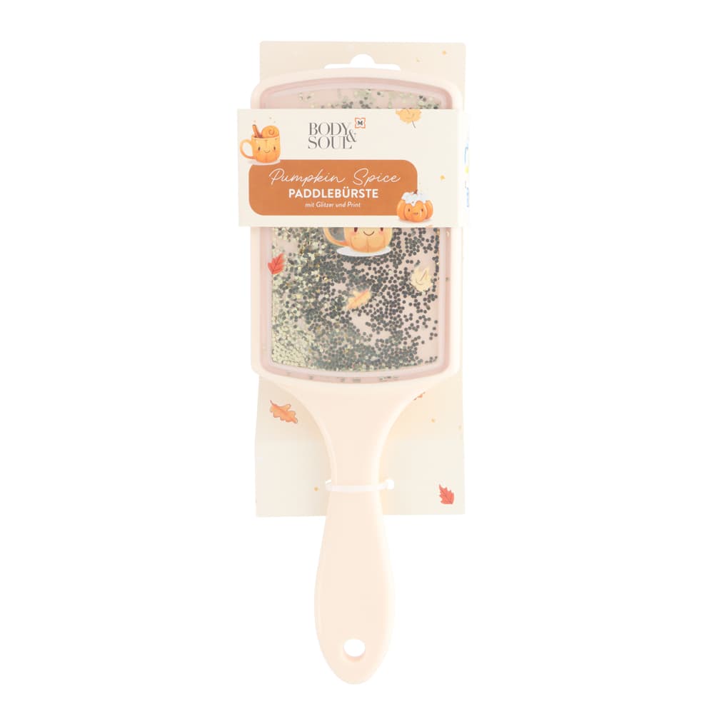 BODY&SOUL Pumpkin Spice Paddlebürste mit Glitzer