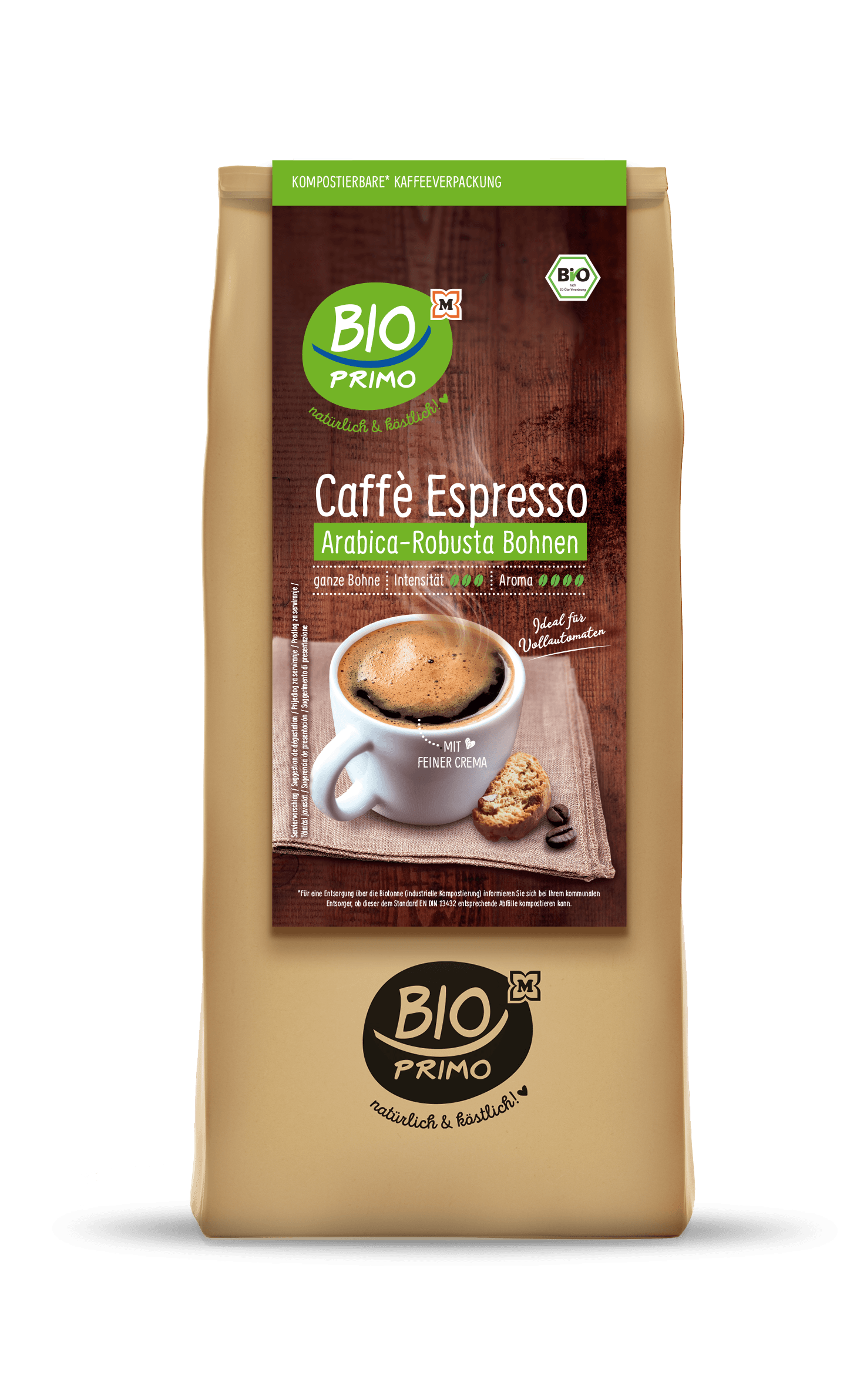 BIO PRIMO Bio Caffè Espresso Arabica-Robusta Bohne