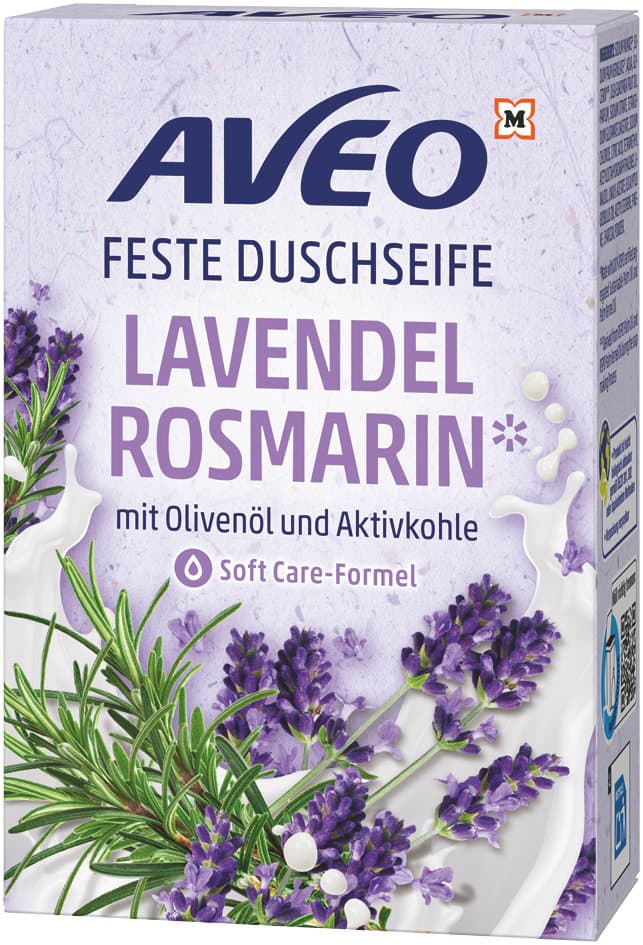 AVEO Feste Duschseife Lavendel & Rosmarin