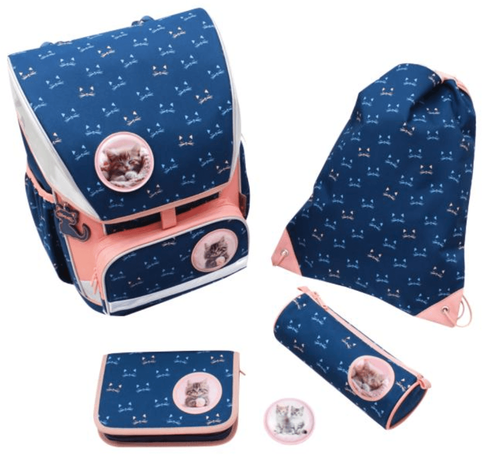 IN@SCHOOL Schulranzen-Set 5teilig Katzen