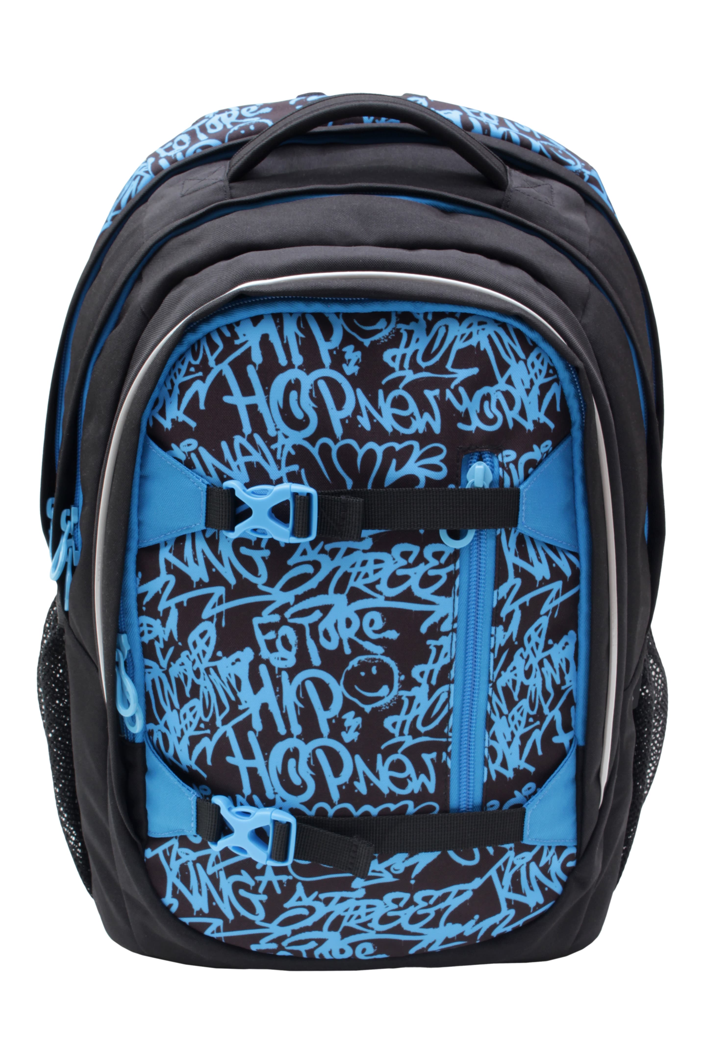 PAPERZONE Schulrucksack Graffitti schwarz-blau 2026