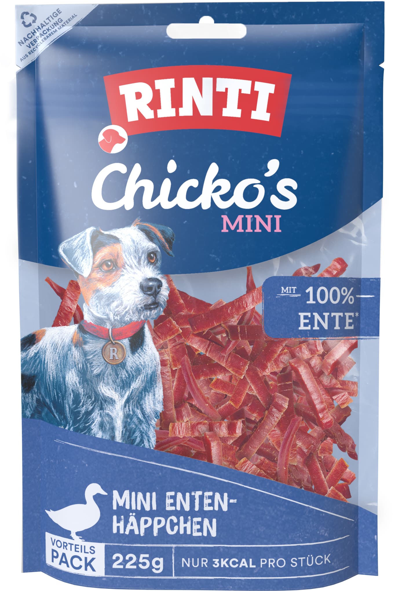RINTI Hundesnack Chicko Mini Ente -Vorratspack