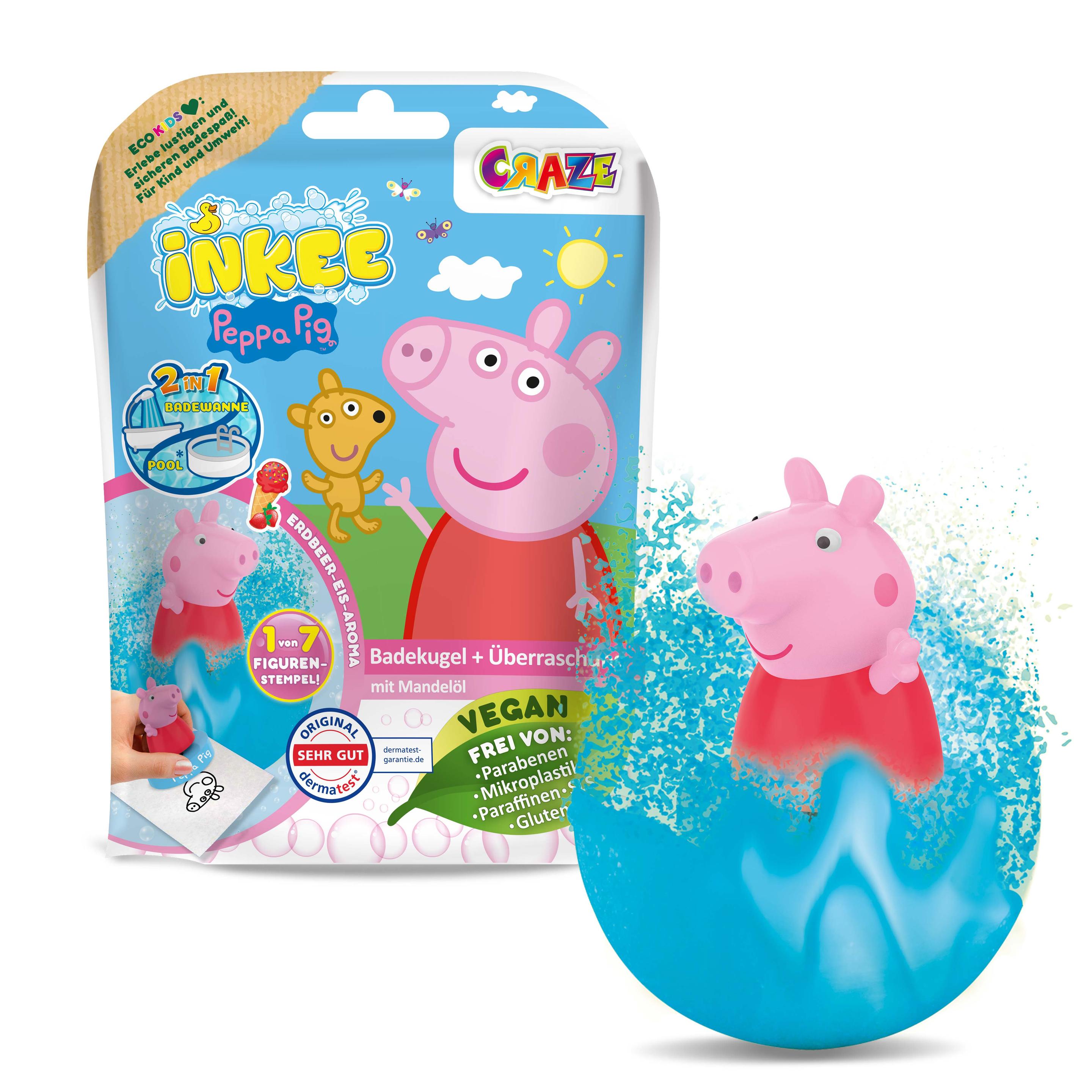 CRAZE - INKEE Überraschungs Badebombe Peppa Pig