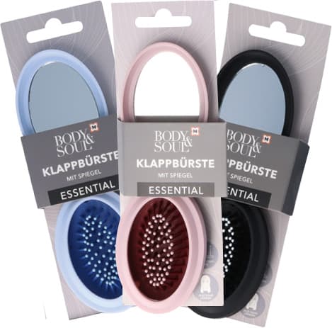 BODY&SOUL Klappbürste mit Spiegel