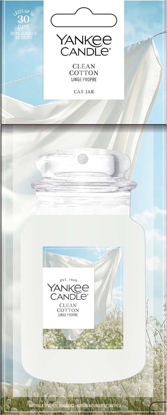 Yankee Candle Car Jar Paper Clean Cotton
