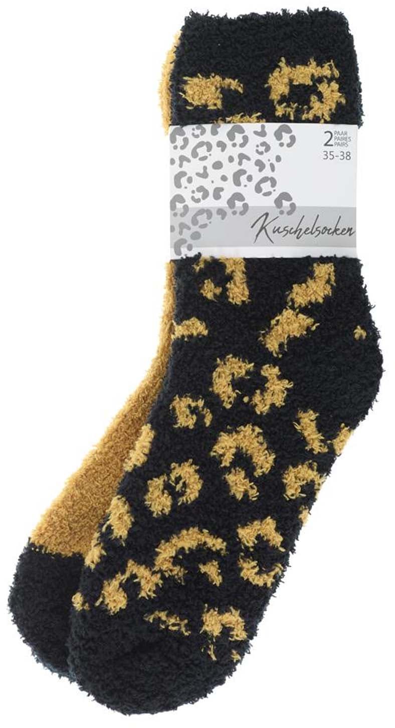 Damen Kuschelsocken Leo 2er Pack