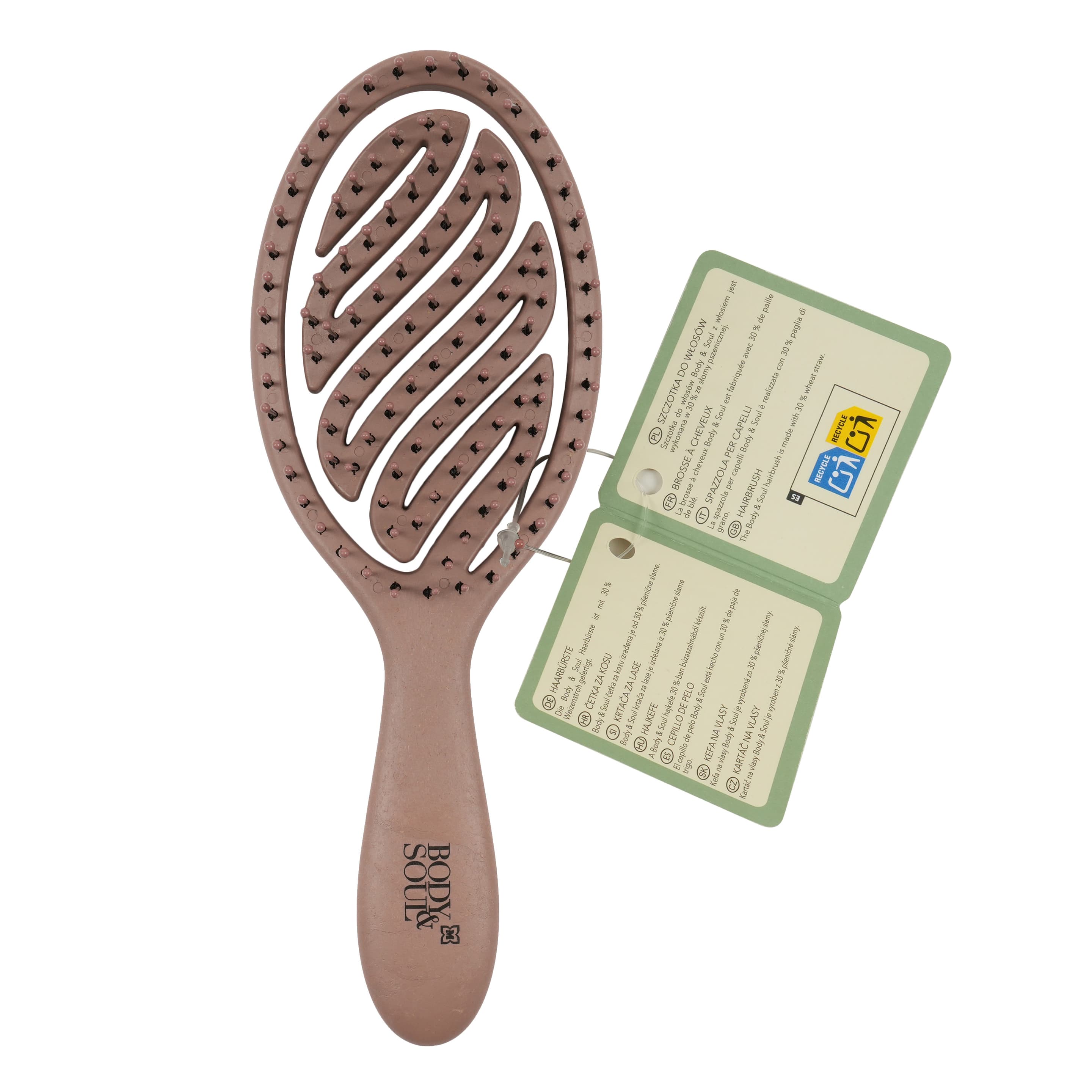 BODY&SOUL Mini Spiralbürste Weizenstroh