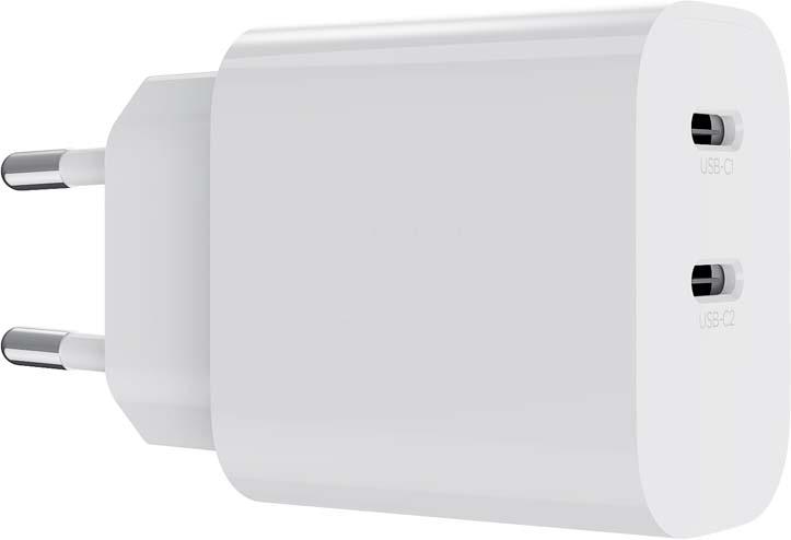 Produktbild 2-Port USB-Schnellladegerät 20W weiß 2 von 3