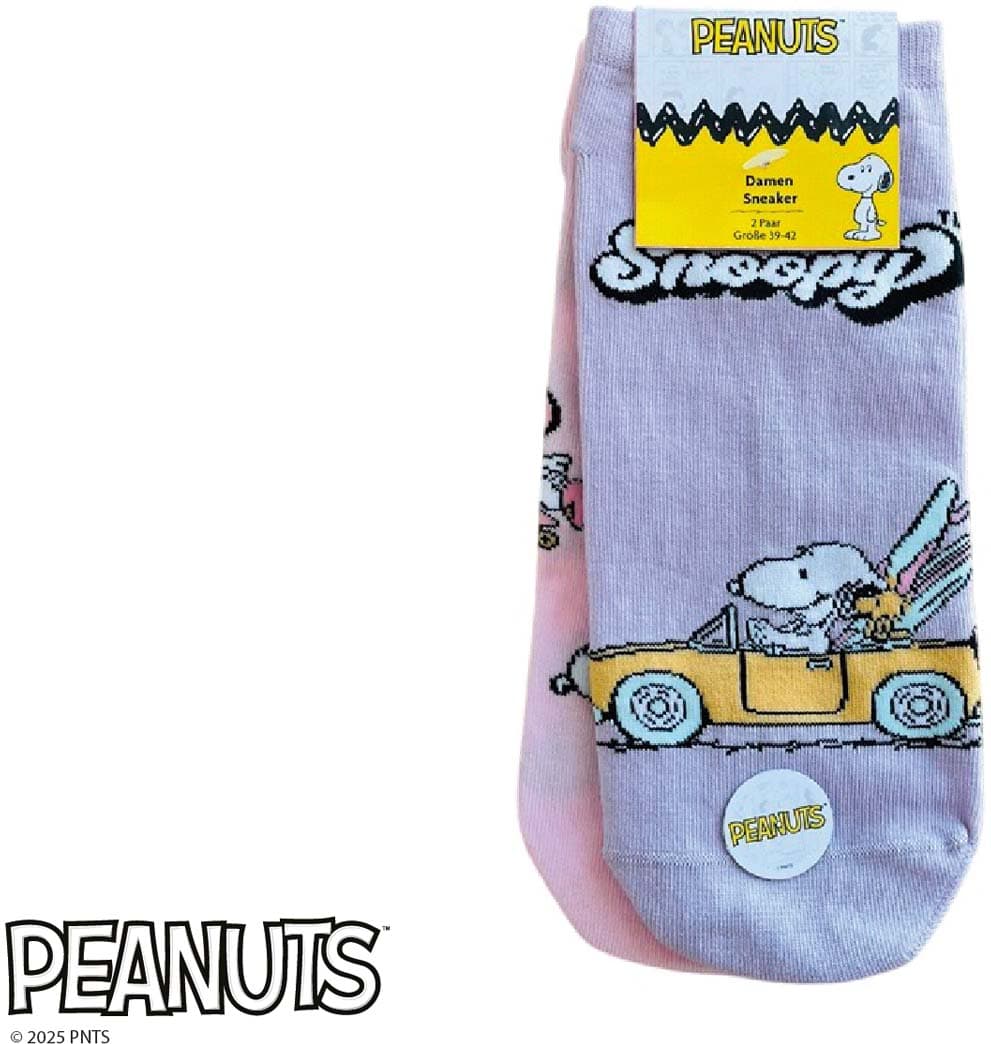 Peanuts Damen Sneaker Socken 2er Pack