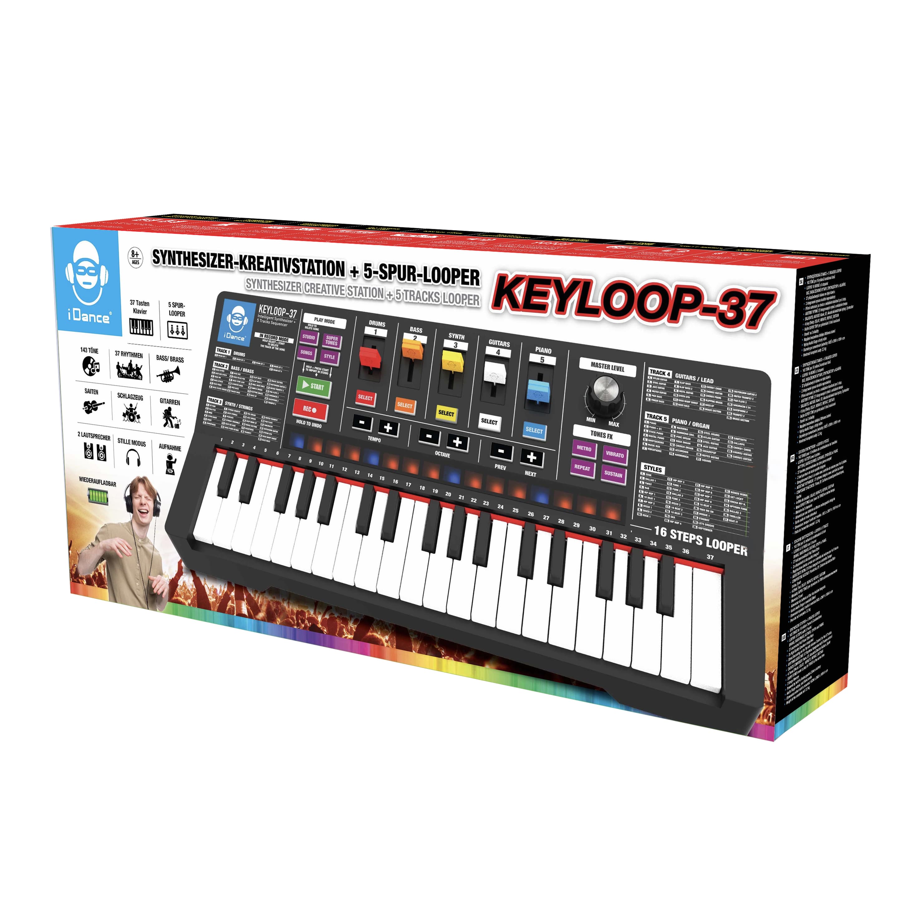 ELEKTRISCHES KEYBOARD iDance KEYLOOP 37