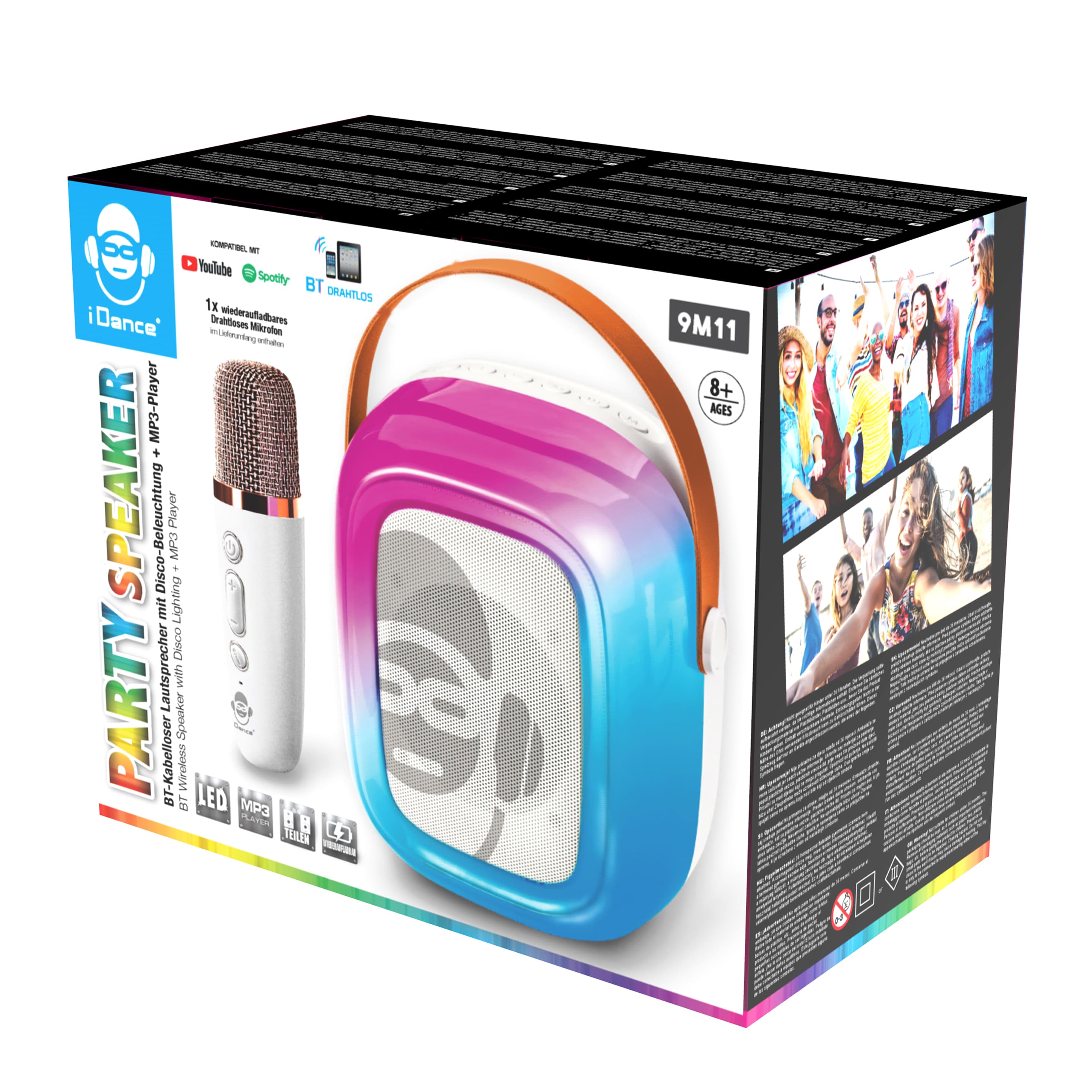 KARAOKE LAUTSPRECHER MIT MIKROFON WIRELESS iDance 9M11