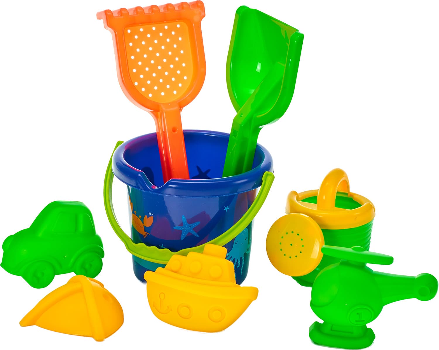 Müller - Toy Place - Sandset Beach Bucket, 8-teilig