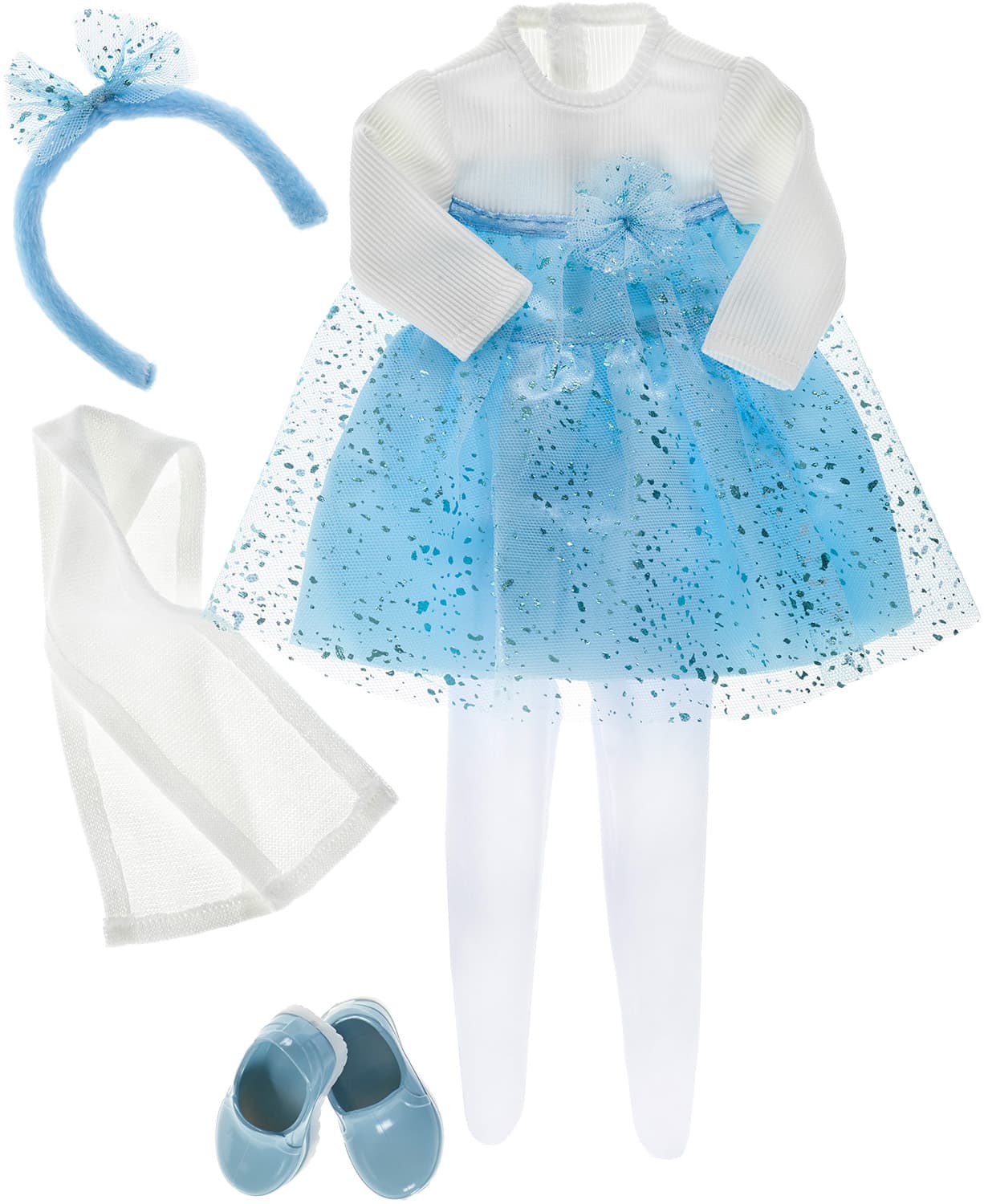 Modern Girl Sister! Outfit Set Blau Glitzer, 38 cm