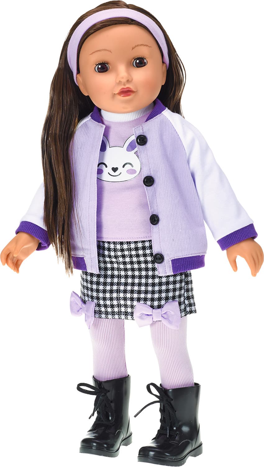 Modern Girl! Puppe Brünette Hase, 45 cm