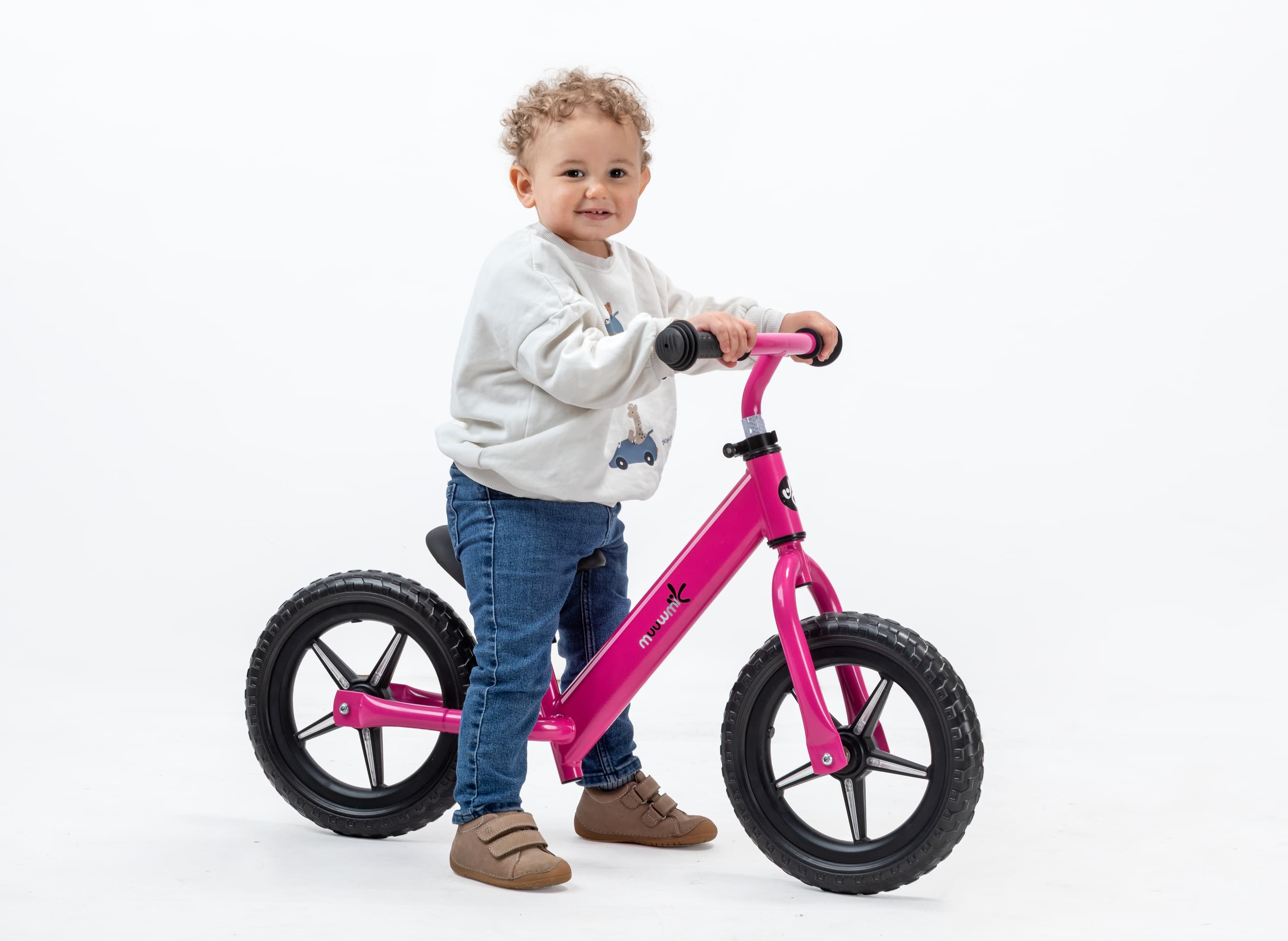 muuwmi Laufrad mit LED pink