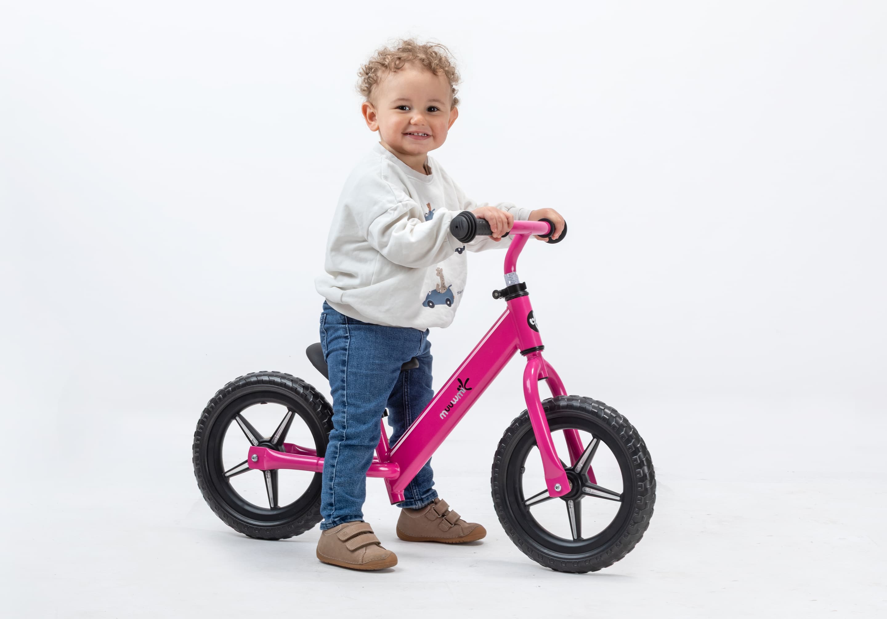 muuwmi Laufrad mit LED pink