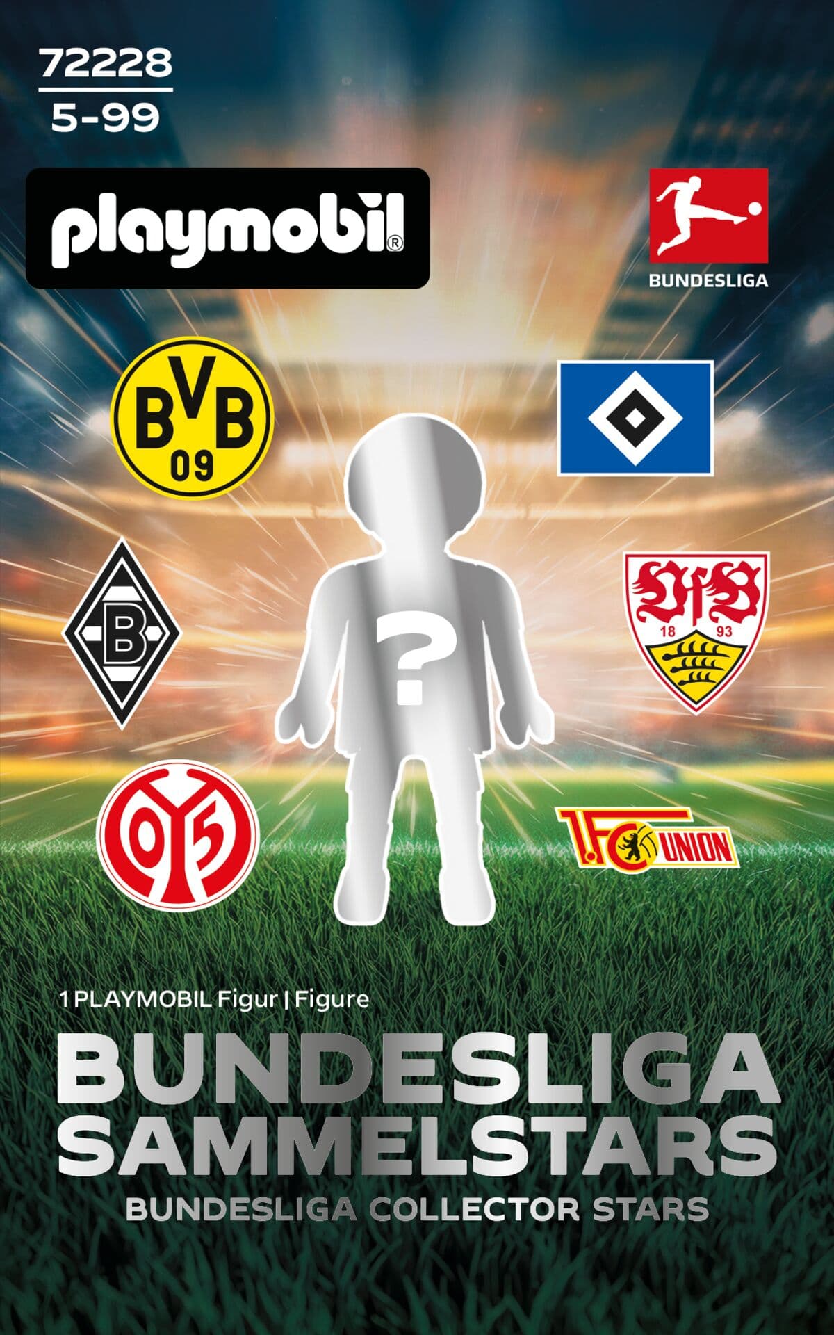 PLAYMOBIL 72228 Bundesliga Sammelstars Blind Pack 2 sortiert, Sammelfigur mit Überraschungseffekt