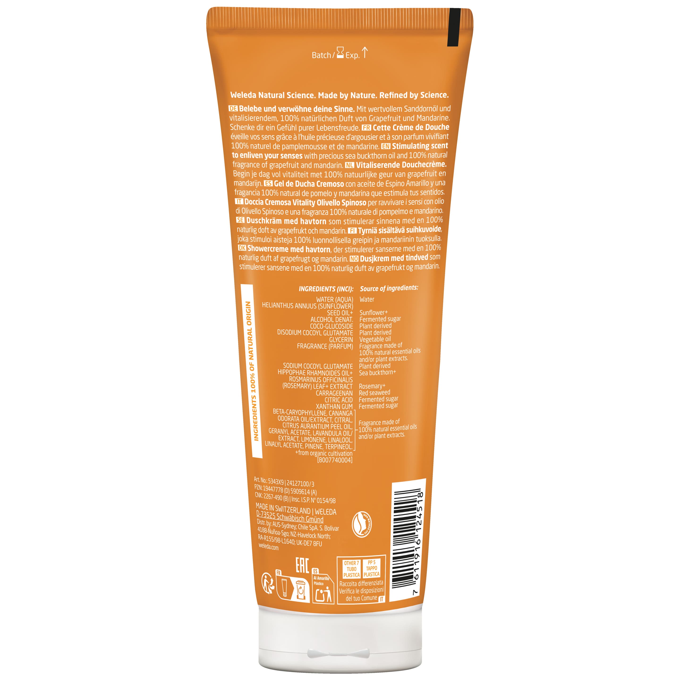 Weleda SANDDORN Vitality revitalizačný sprchovací gél s rakytníkom