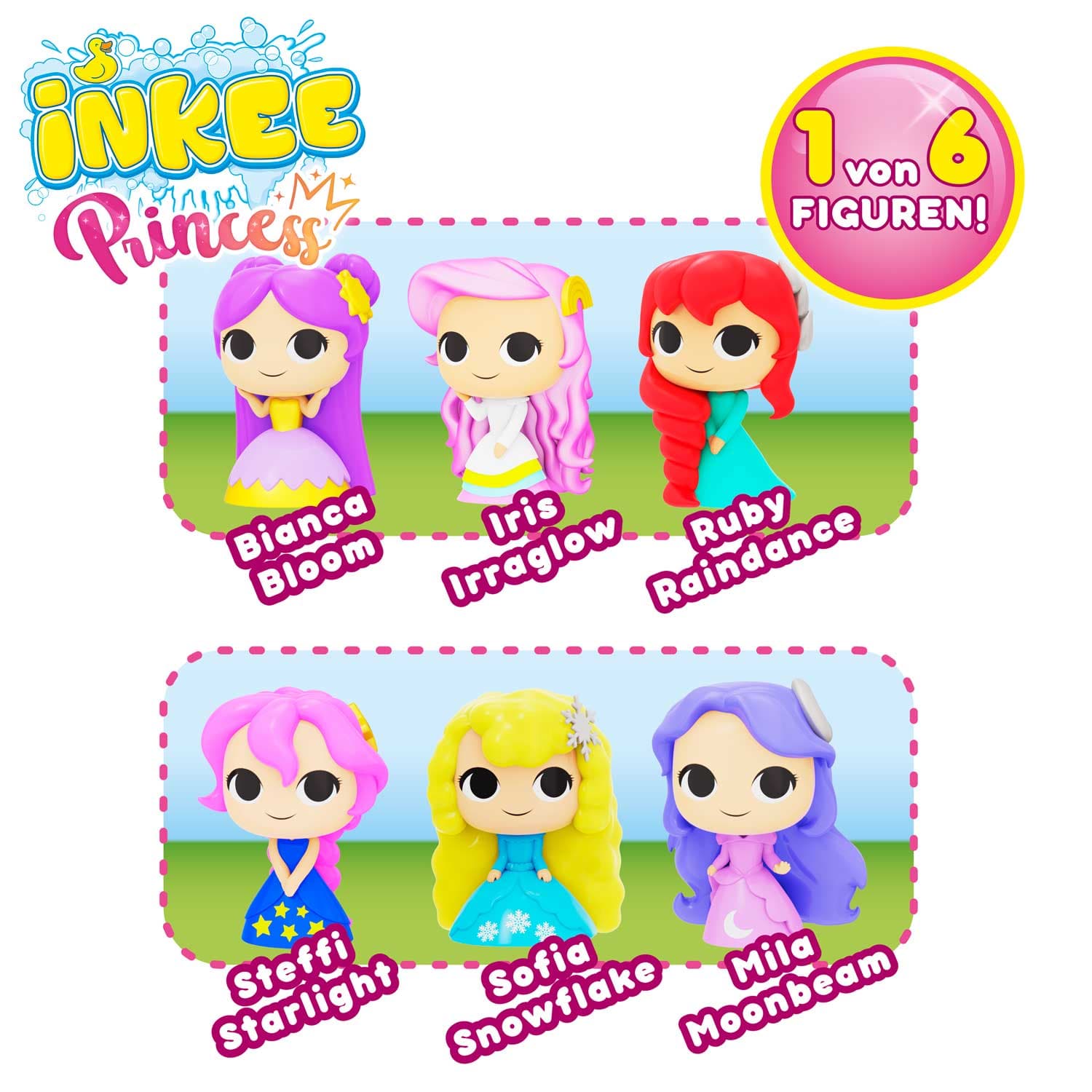 CRAZE INKEE Surprise Princess Überraschungs-Badekugel mit Sammelfigur ab 3 Jahren, 1 Stück, sortiert