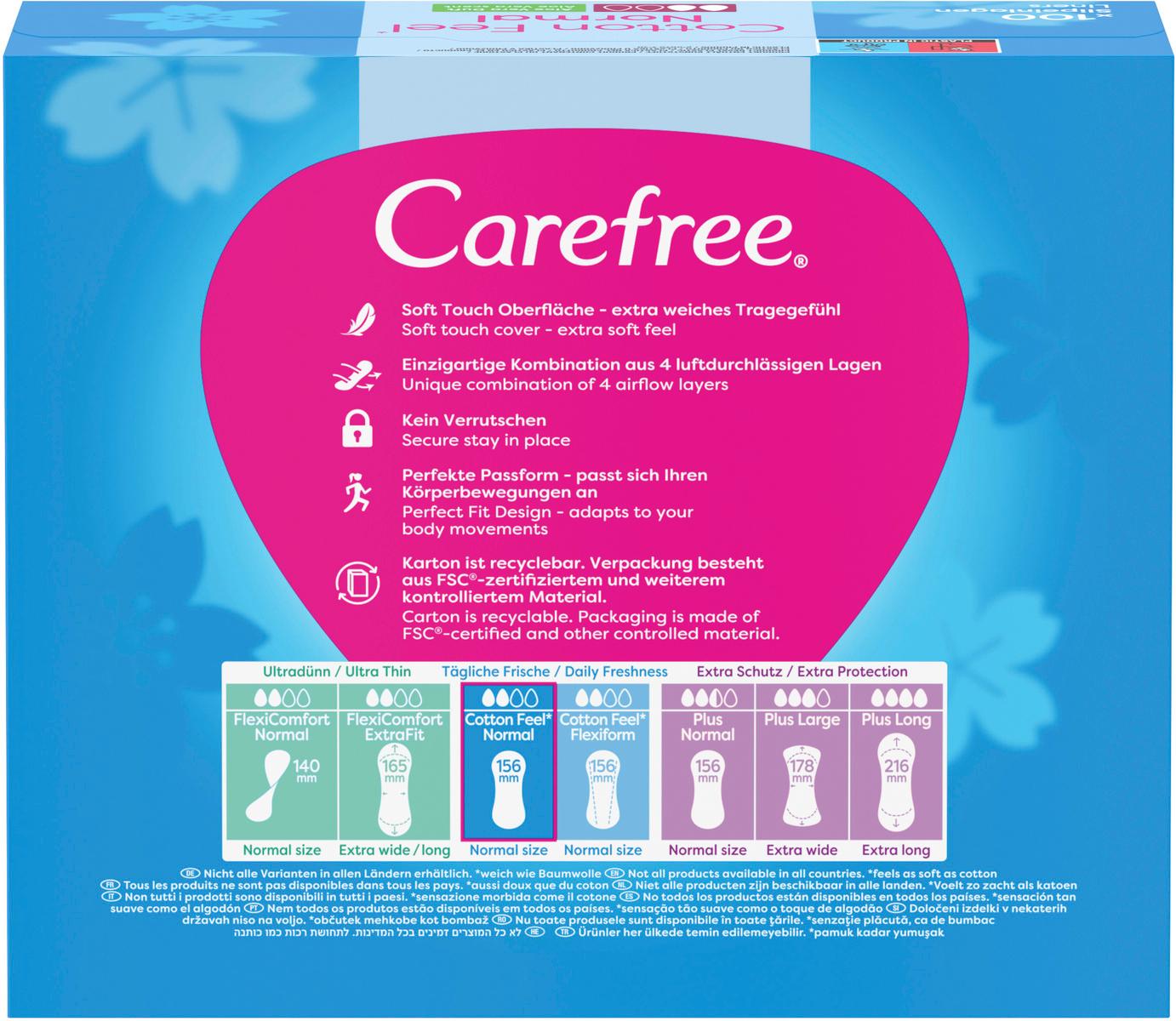 Produktbild Carefree Slipeinlagen Cotton Feel Normal Aloe Vera Duft Maxi Pack 2 von 9