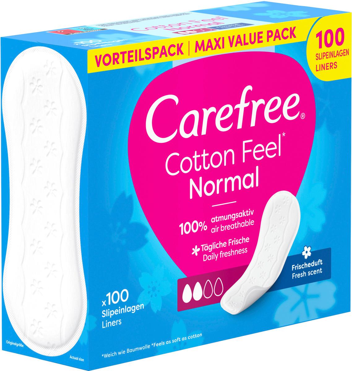 Produktbild Carefree Slipeinlagen Cotton Feel Normal mit Frischeduft Maxi Pack 3 von 4