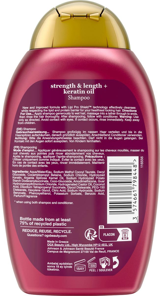 Produktbild OGX Shampoo strength & length + keratin oil  2 von 7