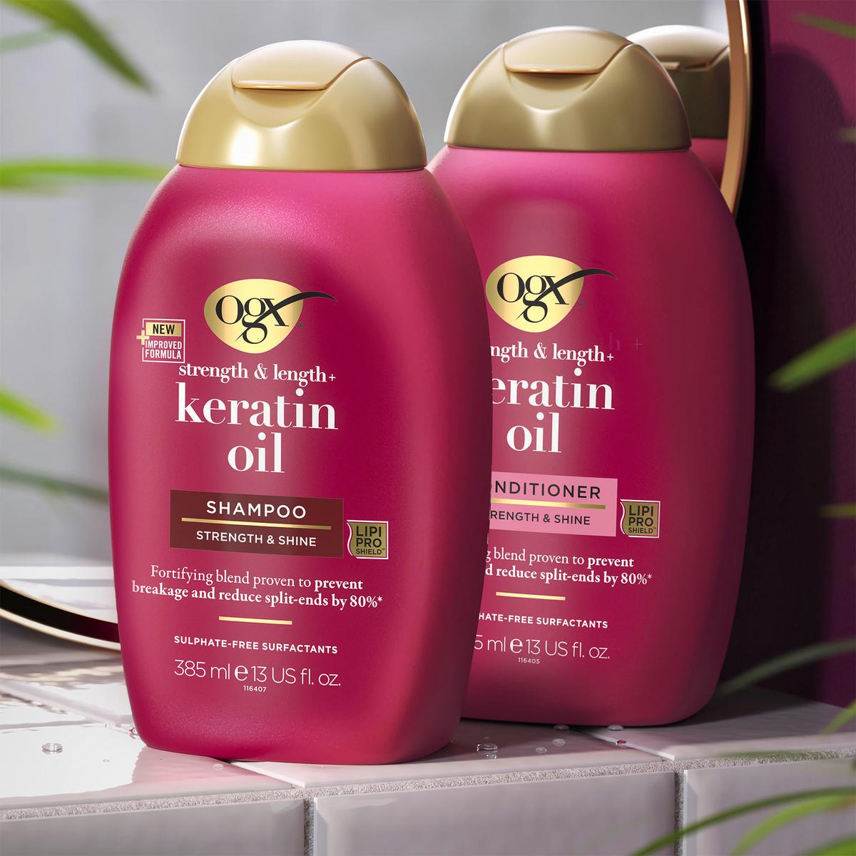 Produktbild OGX Shampoo strength & length + keratin oil  3 von 7