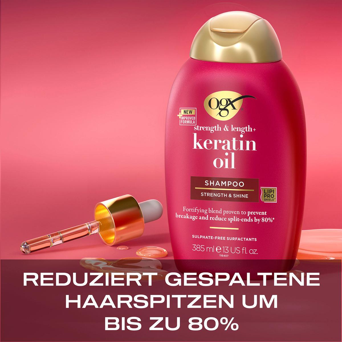Produktbild OGX Shampoo strength & length + keratin oil  7 von 7