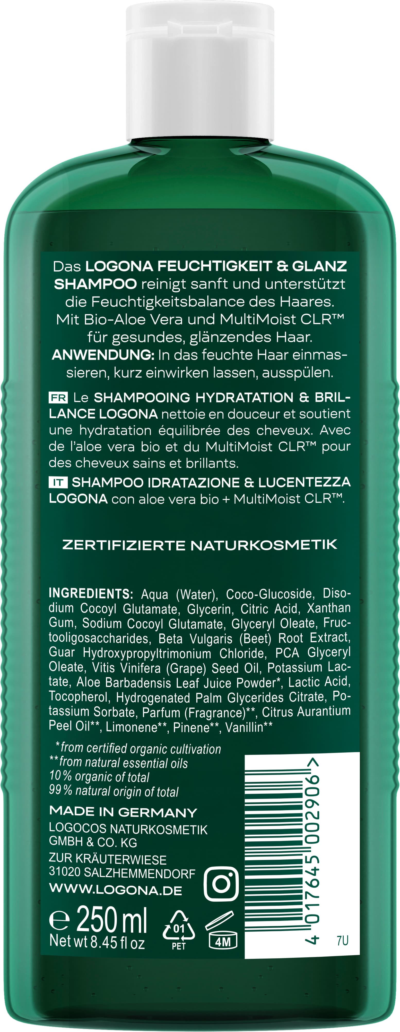 Logona Shampoo Feuchtigkeit & Glanz
