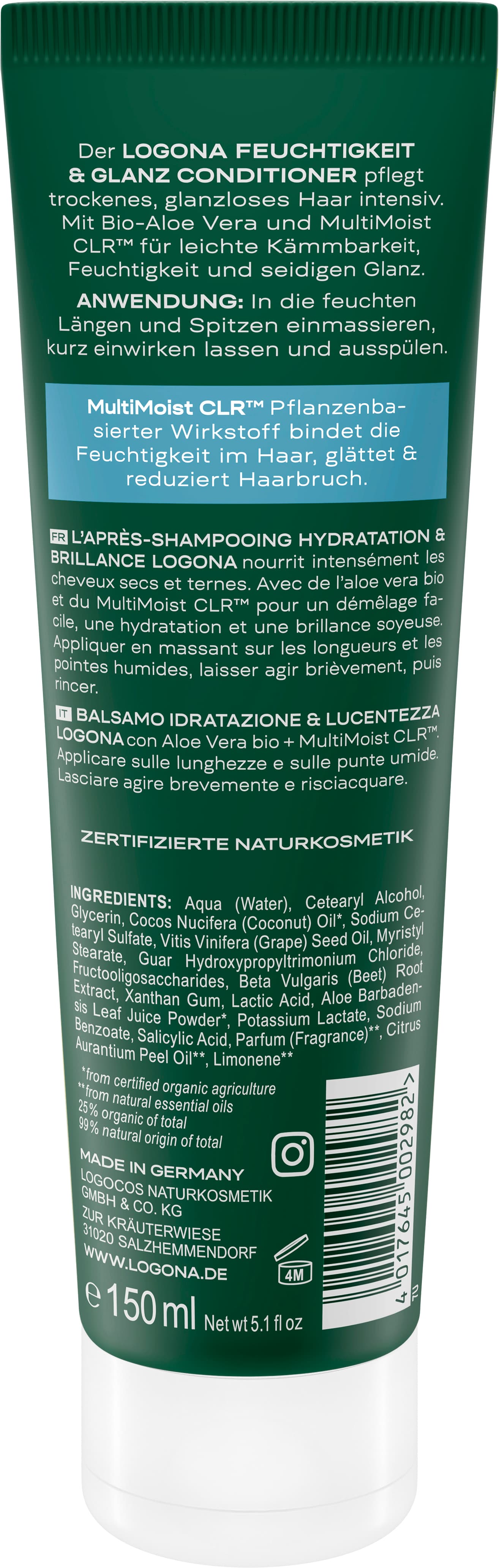 LOGONA Conditioner Feuchtigkeit & Glanz