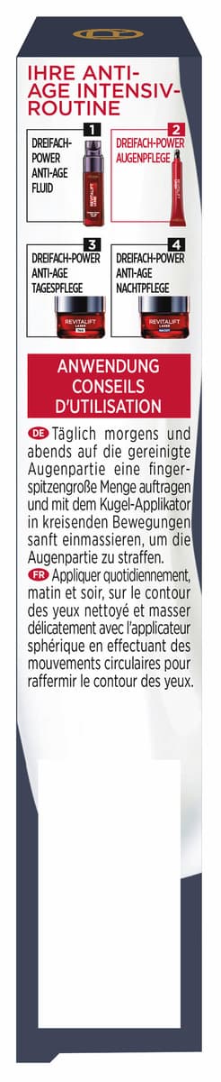 Produktbild L'Oréal Paris Revitalift Laser X3 Augencreme - Straffende Wirkung für gemilderte Falten und intensive Feuchtigkeit 6 von 9