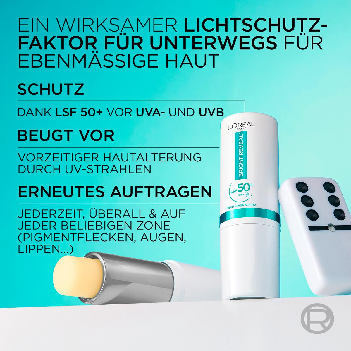 Produktbild L'Oréal Bright Reveal Täglicher UV Stick LSF 50+ 4 von 10