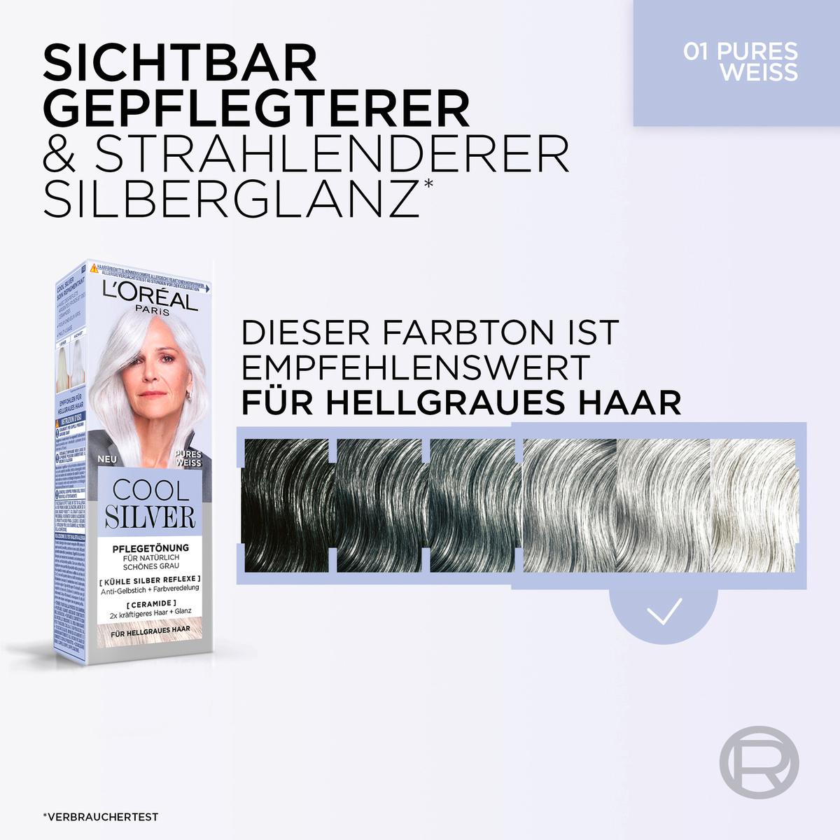 Produktbild L'Oréal Paris Cool Silver Pflegetönung 01 Pures Weiss 7 von 10