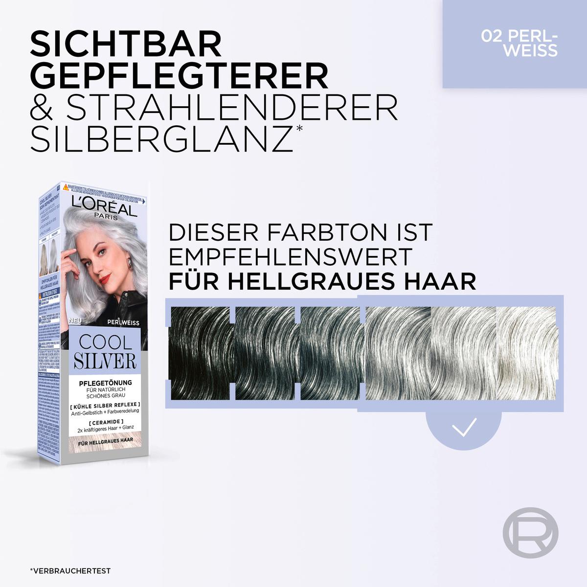 Produktbild L'Oréal Paris Cool Silver Pflegetönung 02  Perlweiss 9 von 11