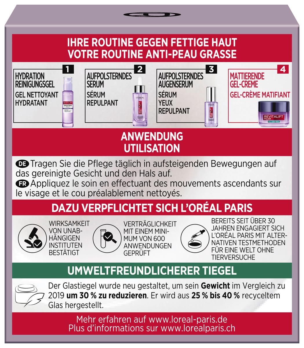 Produktbild L'Oréal Revitalift Filler Mattierende Gel-Creme Oil Control 6 von 12