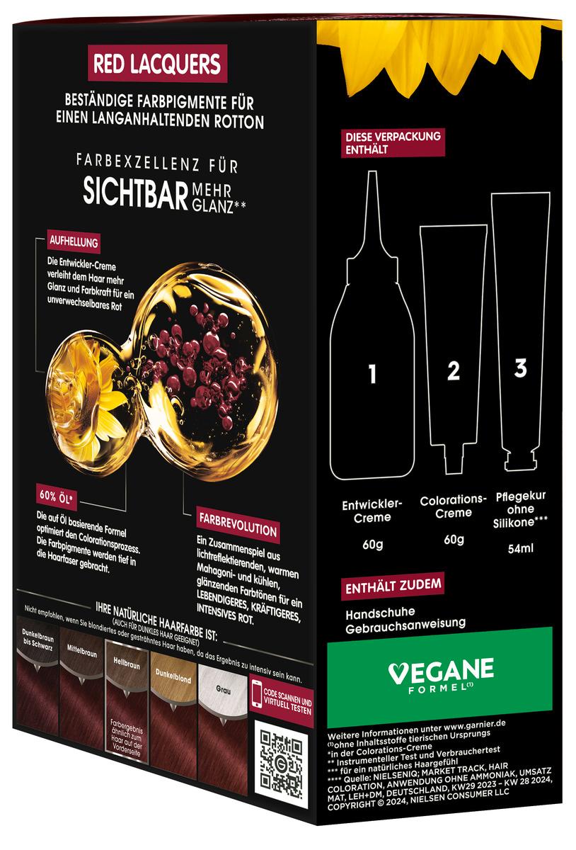 Produktbild Garnier Olia Red Lacquers Dauerhafte Haarfarbe in 5.52 Glänzendes Weinrot 3 von 10