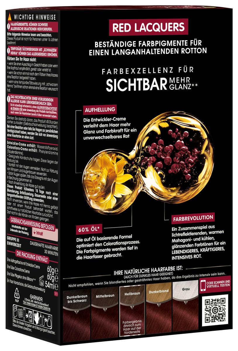 Produktbild Garnier Olia Red Lacquers Dauerhafte Haarfarbe in 5.52 Glänzendes Weinrot 2 von 10